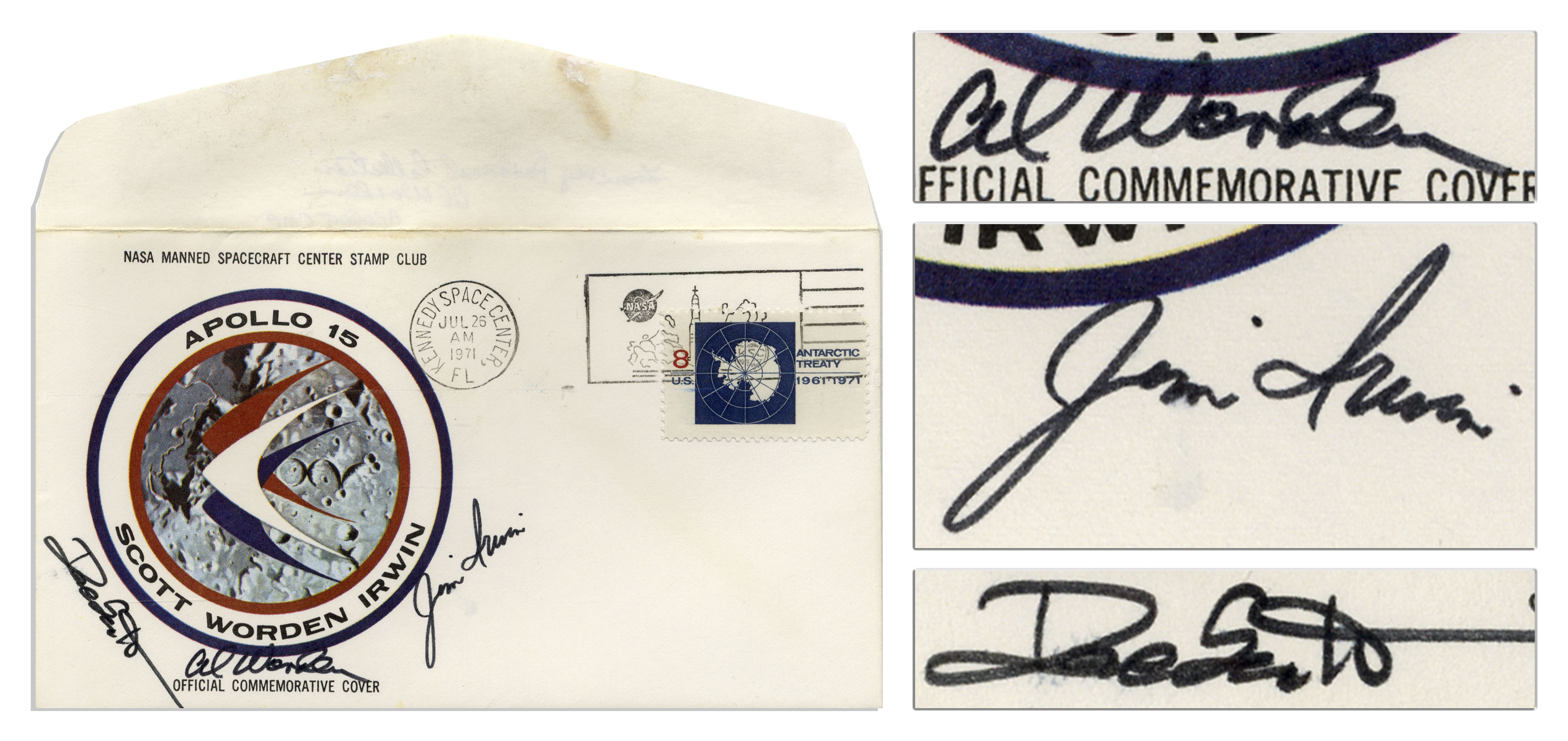 Lot Detail Apollo 15 CrewSigned NASA Insurance Cover From Al